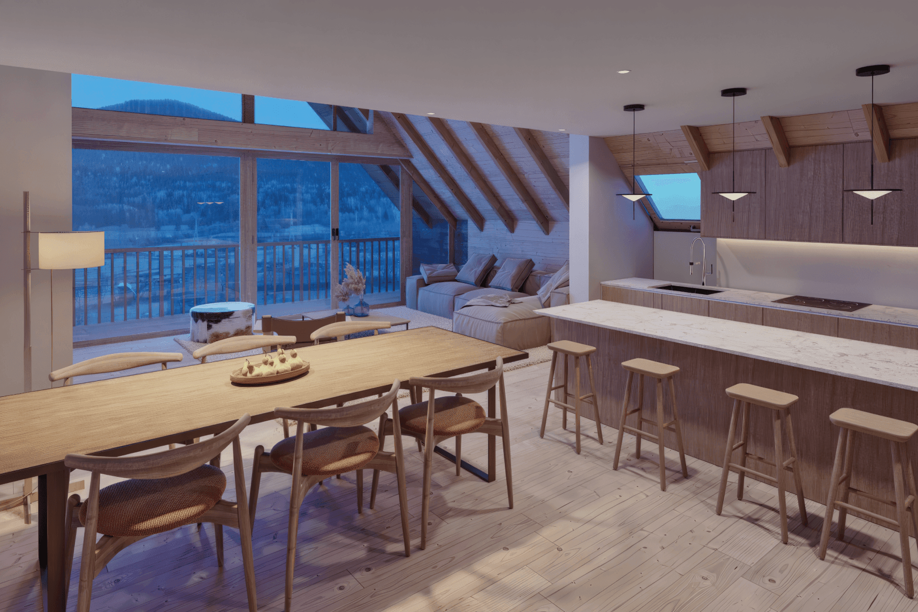 Baqueira, Espagne — Penthouse avec 3 chambres et cheminée — photo 3