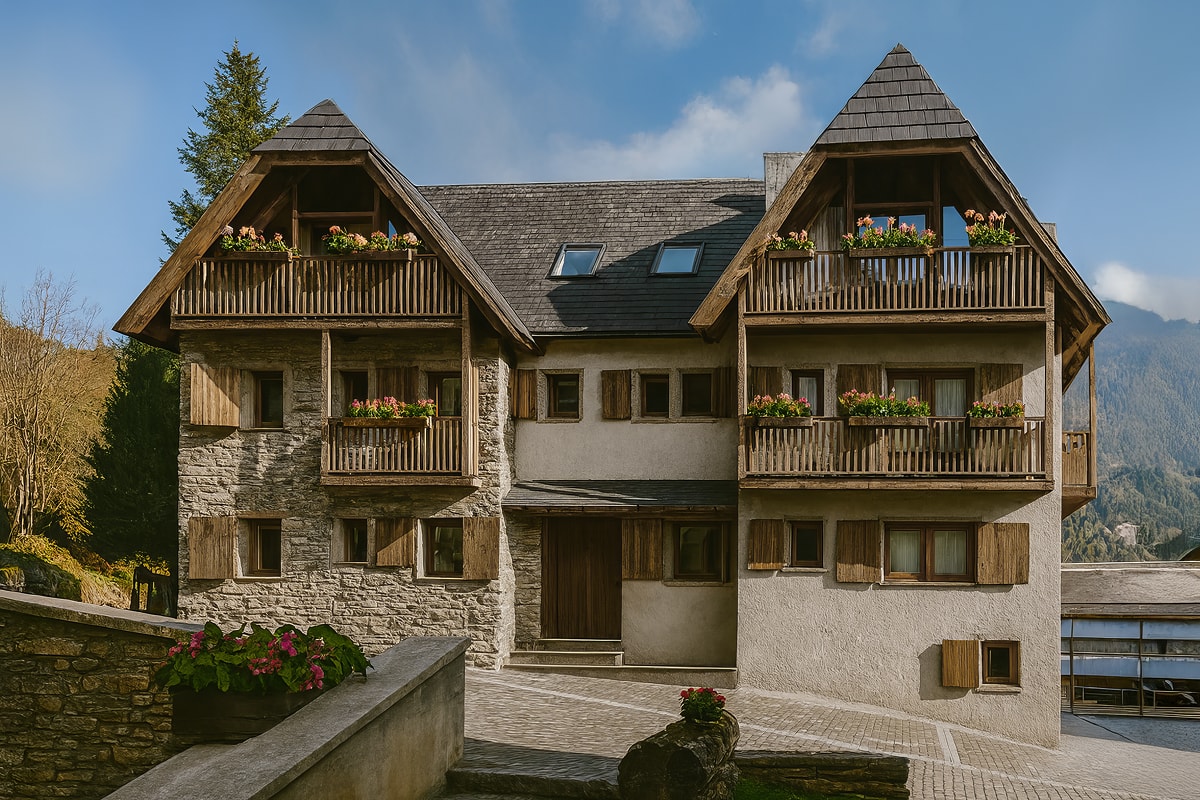 Baqueira, Espagne — Chalet avec 4 chambres et cheminée