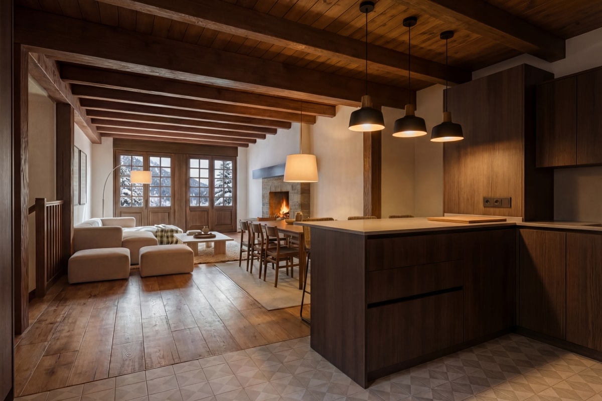 Baqueira, Espagne — Chalet avec 4 chambres et cheminée 1