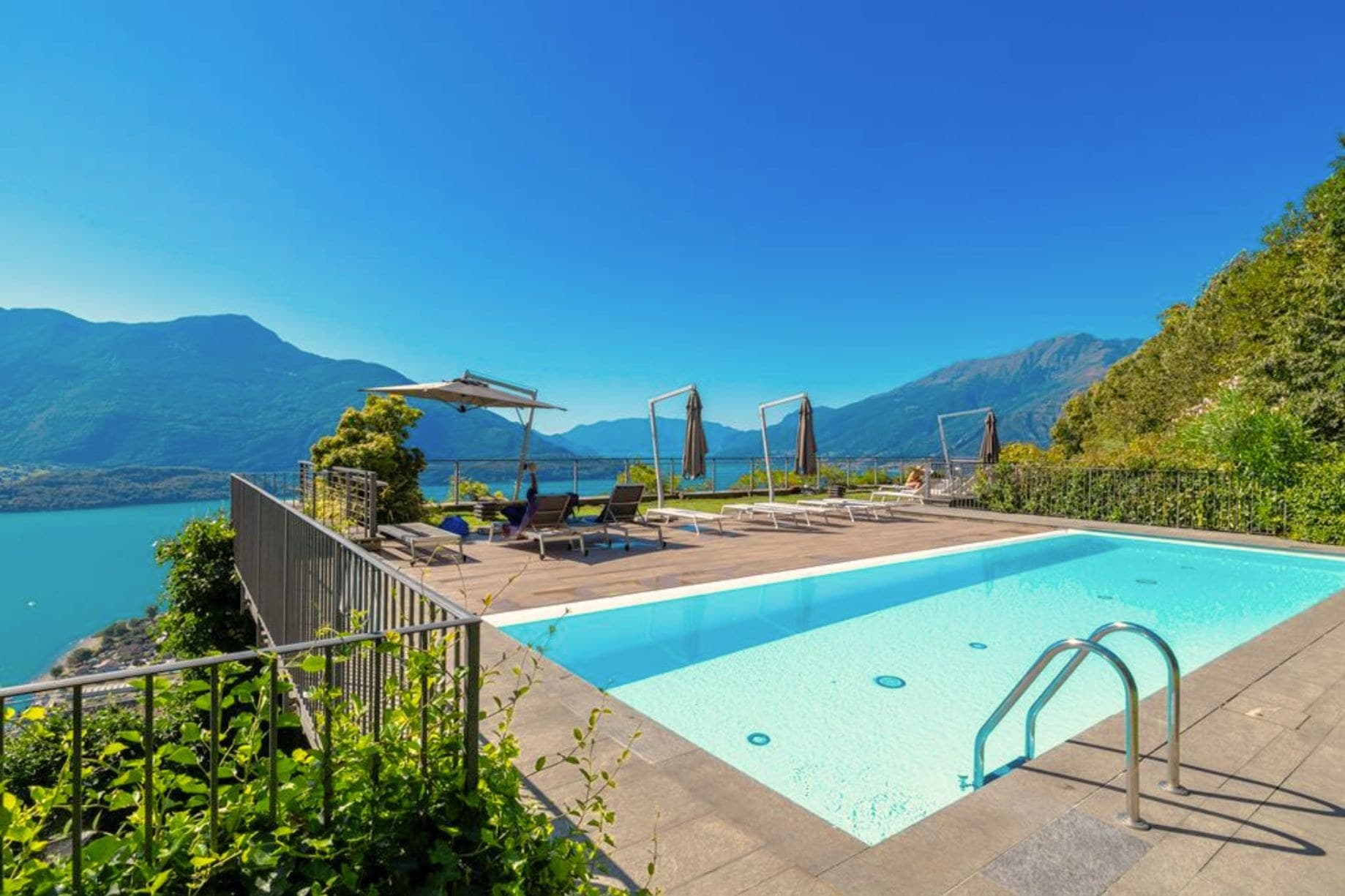 Domaso, Lake Como, Italy — 2-Bed Terrace Apartment With Panoramic Lake Views & Pool — photo 1