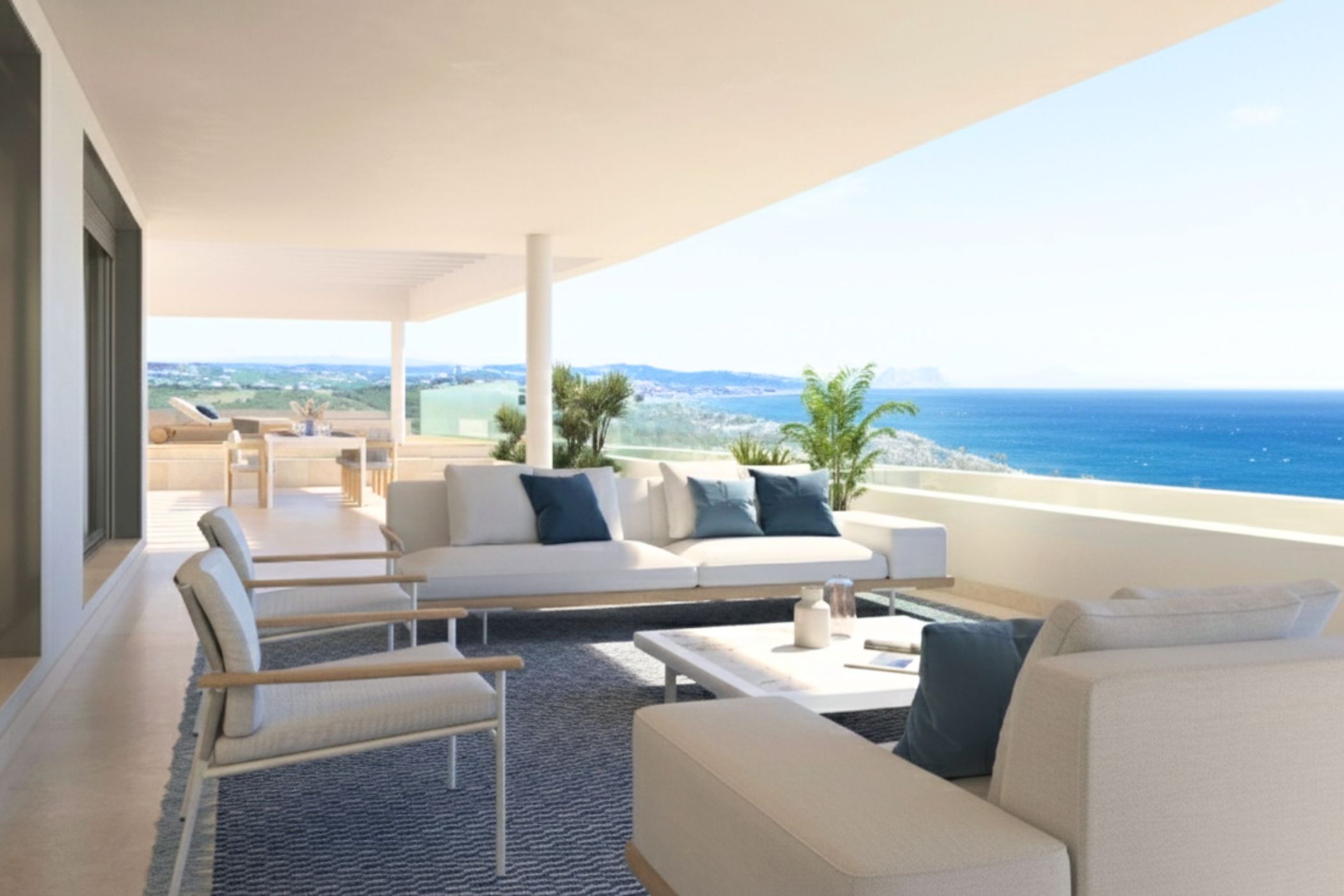 Estepona, Costa del Sol, Spagna — Appartamento con 3 camere e vista mare