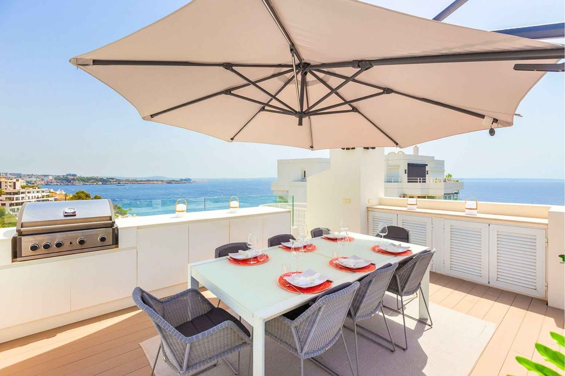 Illetes, Majorque, Espagne — Penthouse de 2 chambres avec vue panoramique sur la mer et toit-terrasse 2