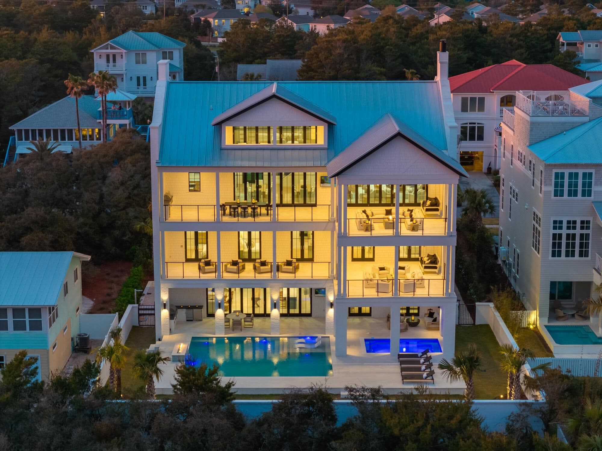 Inlet Beach, Floride, États-Unis — Maison de plage de 8 chambres avec vue sur le Golfe et piscine 3