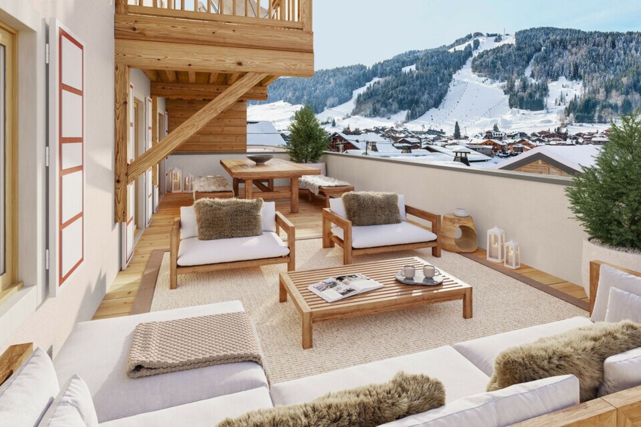 Morzine, Portes du Soleil, Frankreich — Apartment mit 2 Schlafzimmern und Bergblick — photo 1