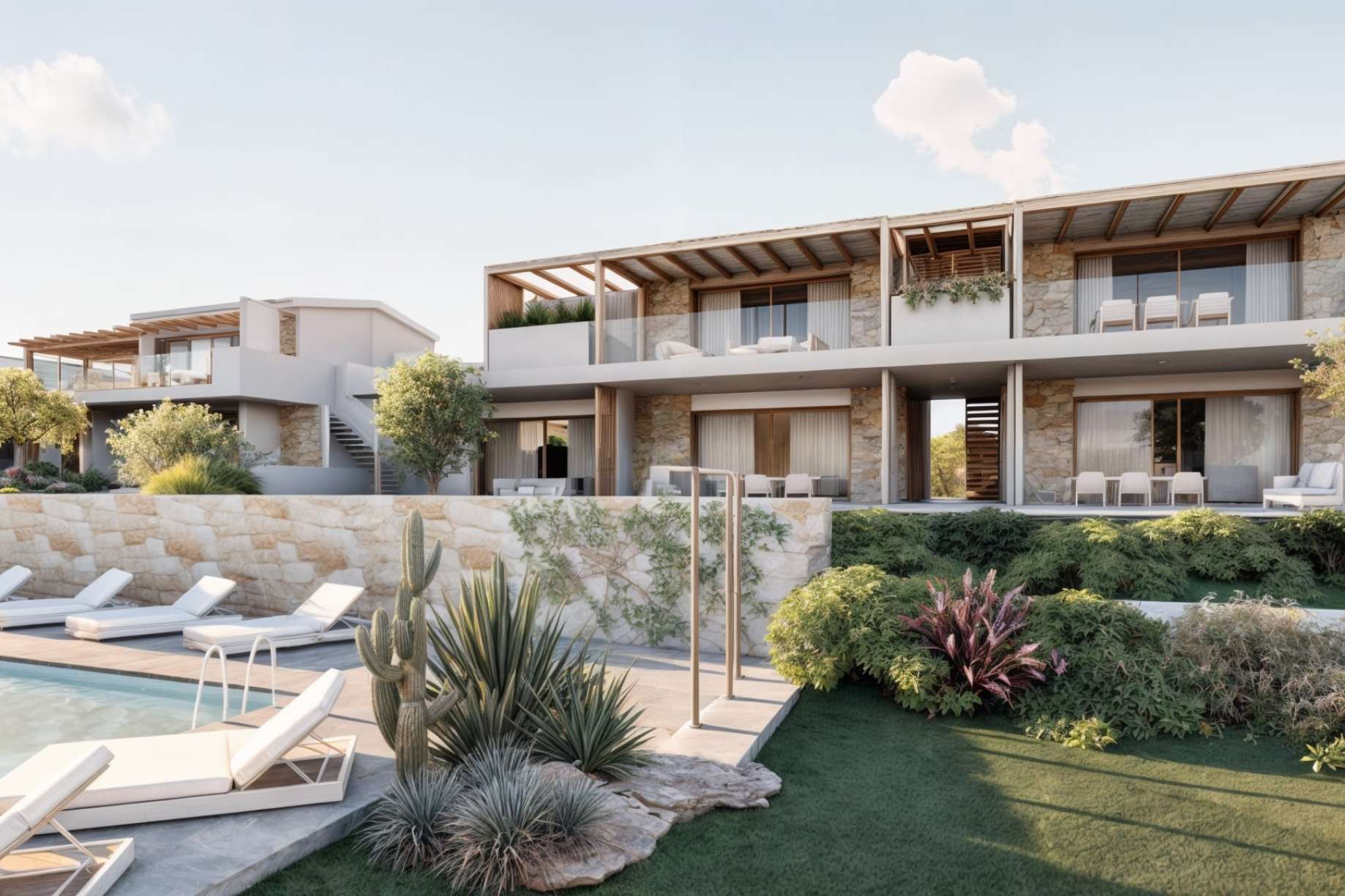 Palau, Sardaigne, Italie — Appartement avec jardin avec 2 chambres, vue sur la mer et piscine — photo 3