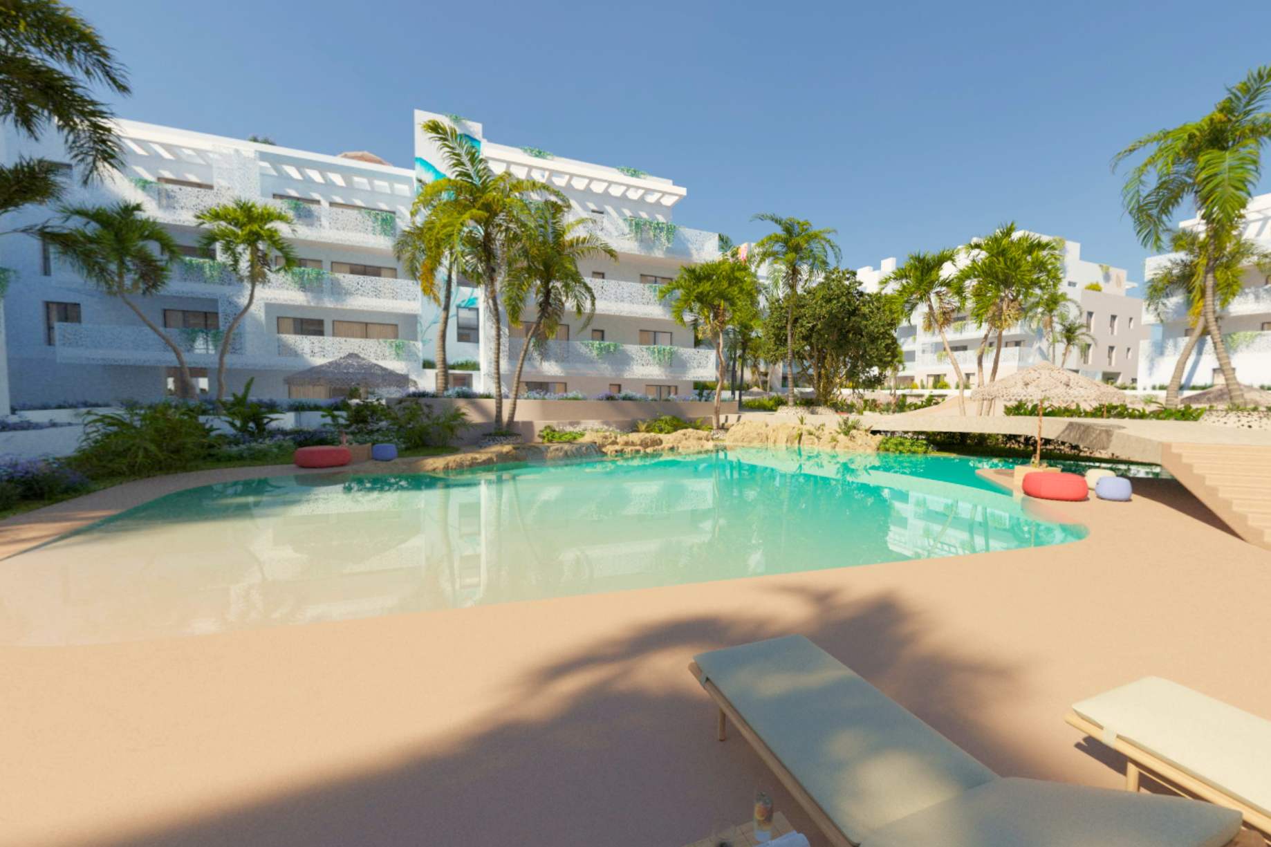 Playa d’en Bossa, Ibiza, Espagne — Appartement avec 2 chambres et vue sur la mer — photo 1