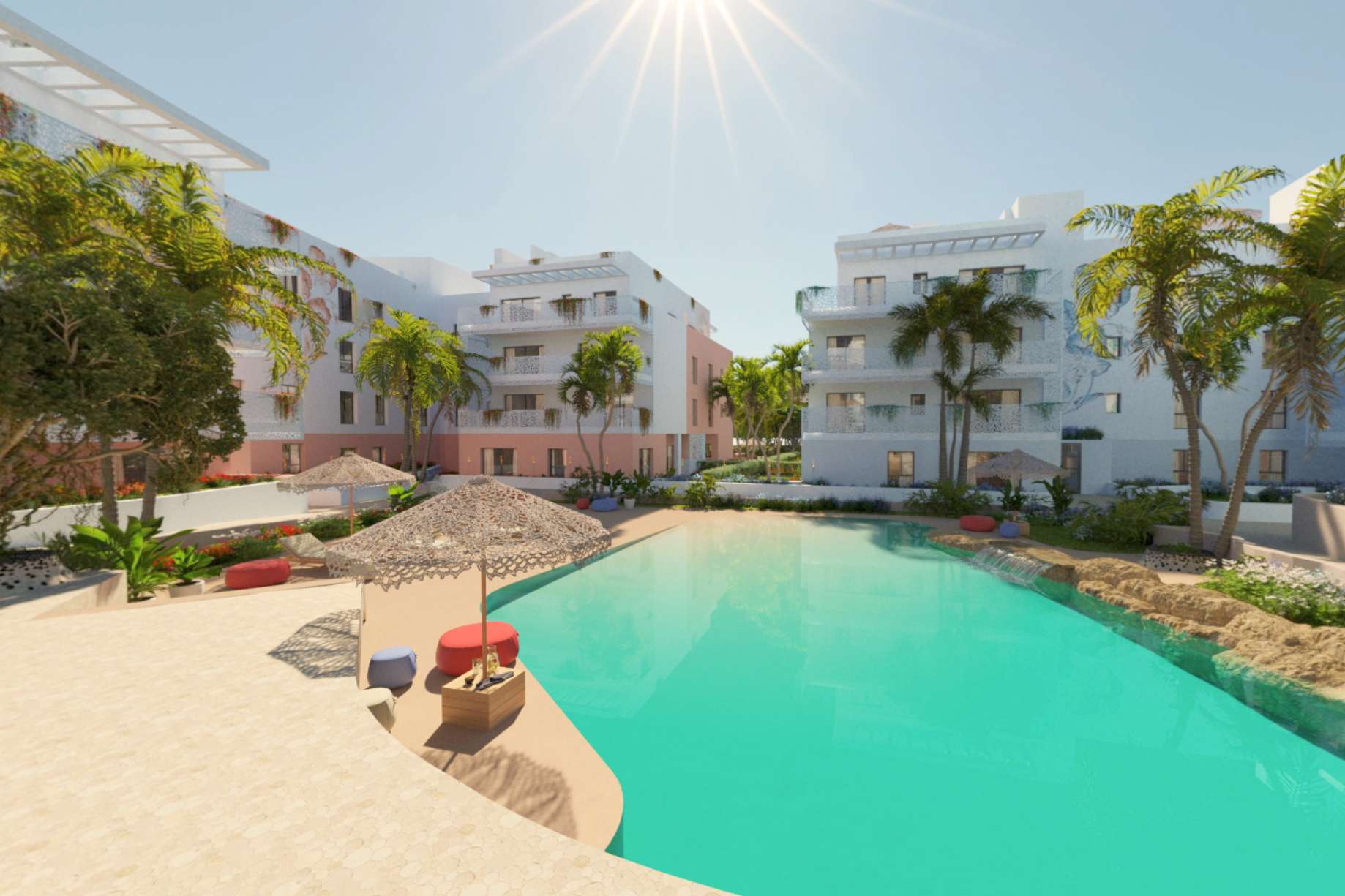 Playa d’en Bossa, Ibiza, Espagne — Appartement avec 2 chambres et vue sur la mer — photo 1