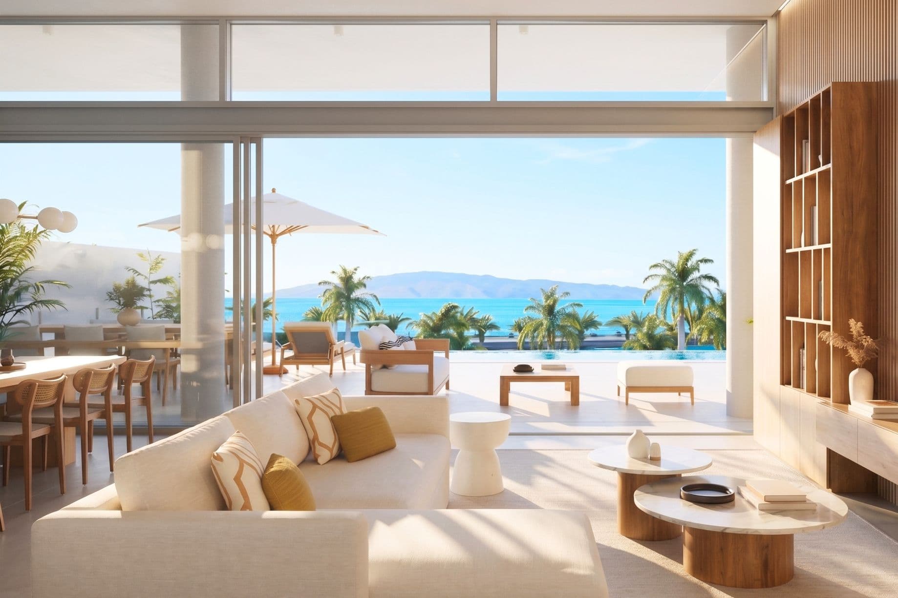 Playa San Juan, Teneriffa, Spanien — Penthouse mit 2 Schlafzimmern am Meer mit Meerblick & Dachterrasse