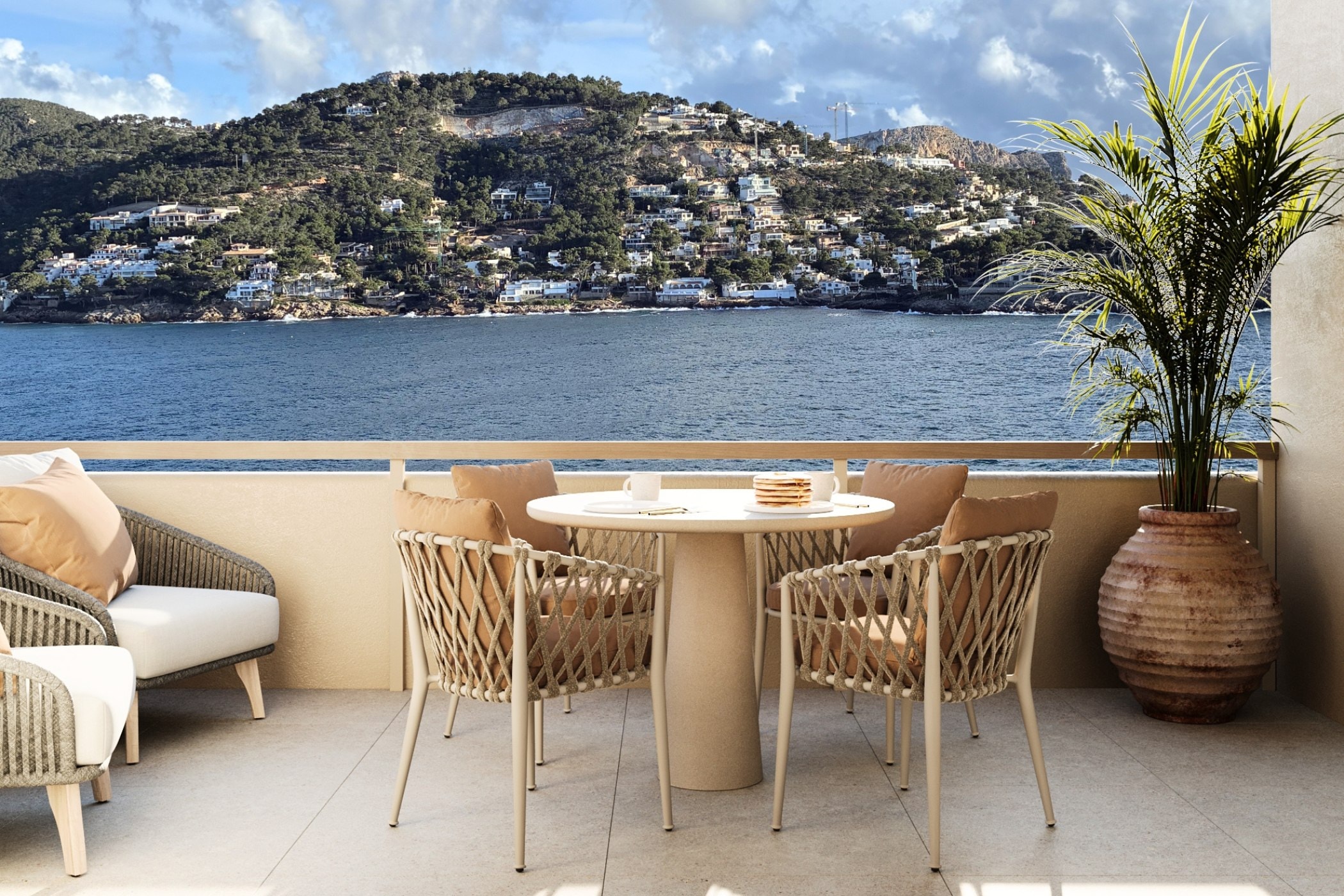 Port d'Andratx, Majorque, Espagne — Penthouse avec 2 chambres et vue sur la mer — photo 1