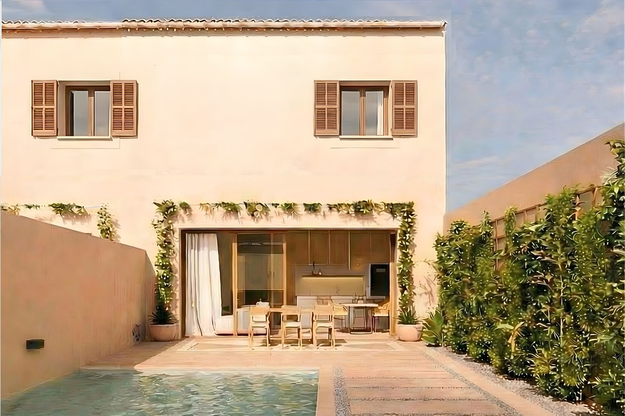 Ses Salines, Majorque, Espagne — Maison de ville avec 3 chambres et piscine — photo 1