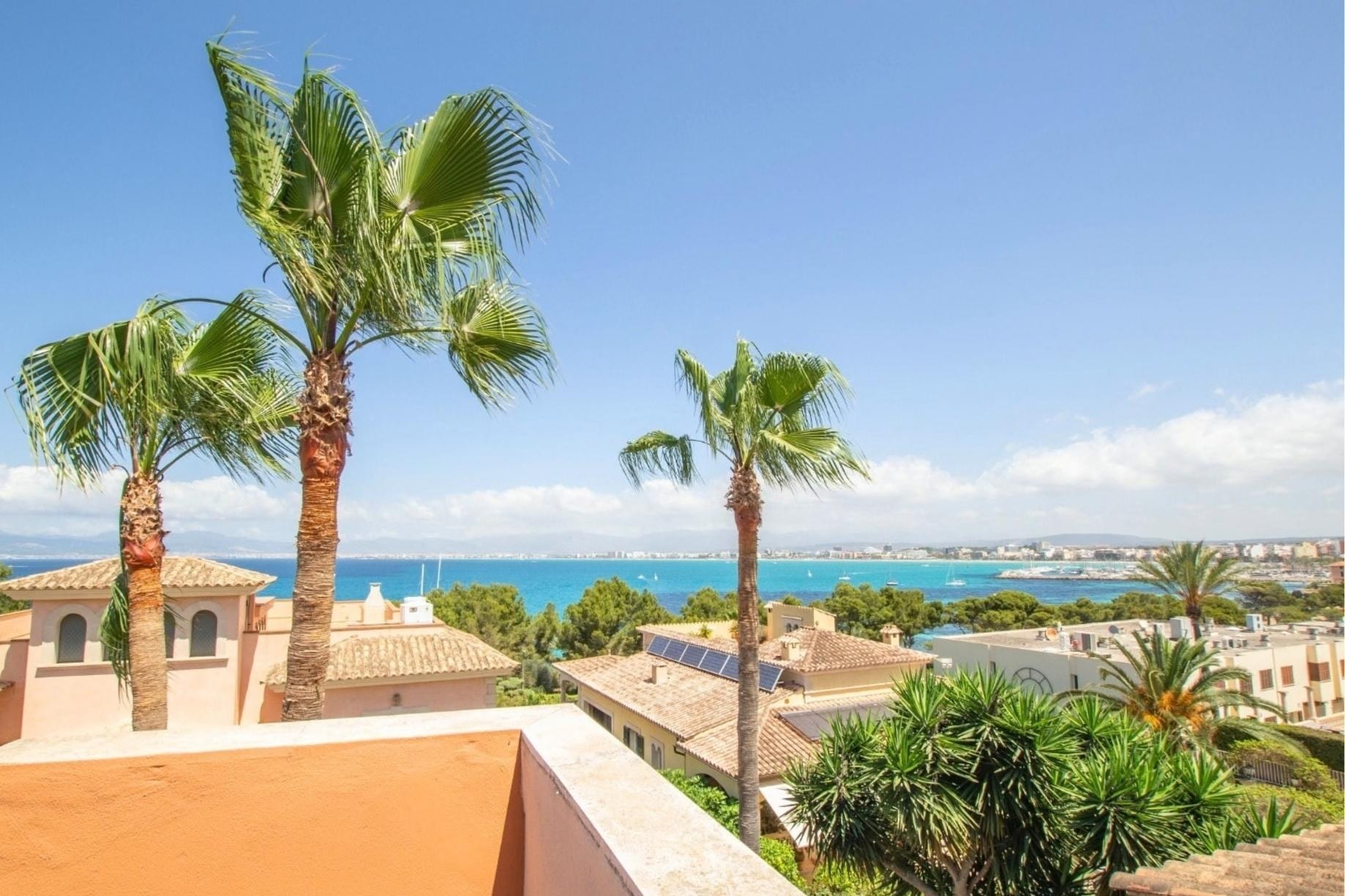 Son Verí Nou, Majorque, Espagne — Penthouse avec 2 chambres, toit-terrasse privatif et vue mer