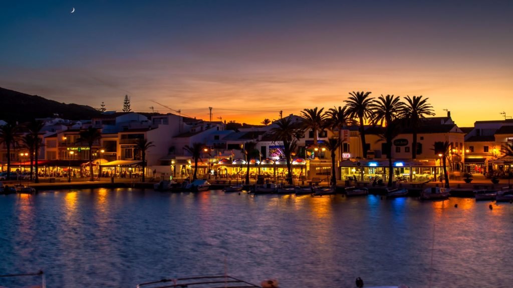 Menorca Fornells at night