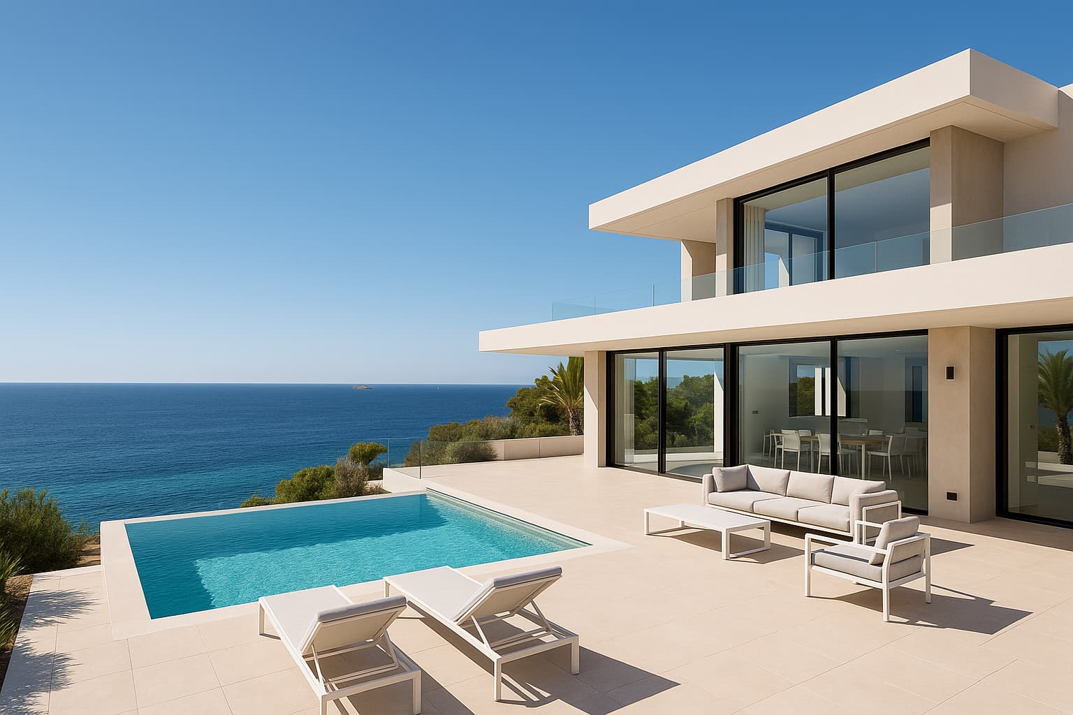 Fractional ownership villa with swimming pool overlooking the sea