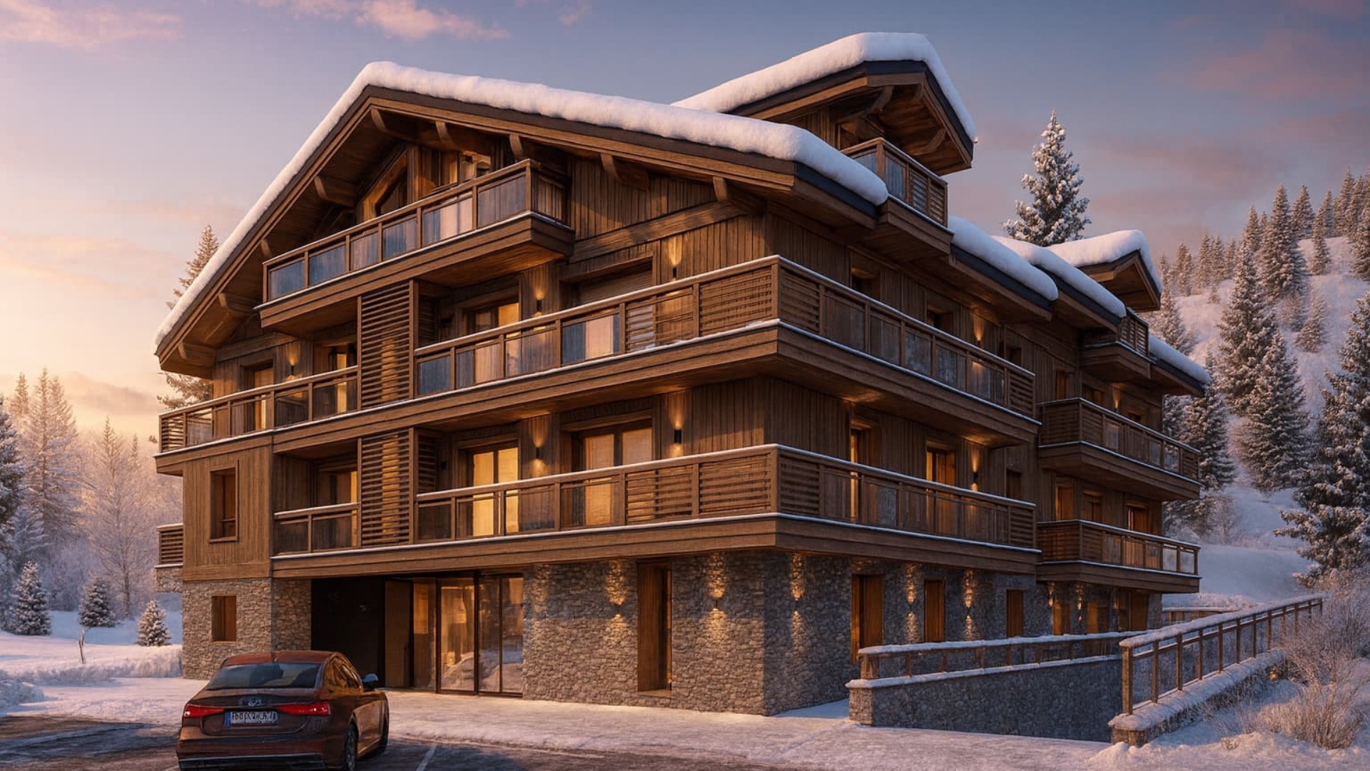fractional chalet les gets winter