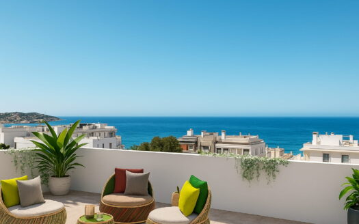 Ibiza Creo II | Playa d’en Bossa 2-Bed New-Build Terrace Apartment, Pools, Roof Terrace, Sea Views