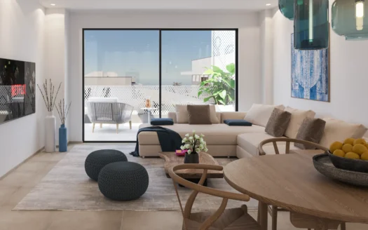 Ibiza Creo II | Playa d’en Bossa 2-Bed New-Build Terrace Apartment, Pools, Roof Terrace, Sea Views